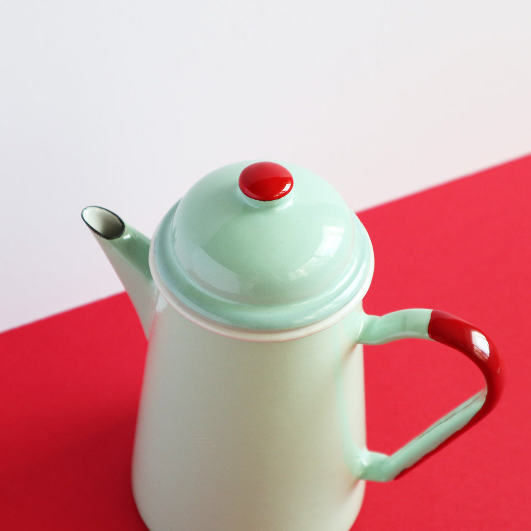 Heligan Coffee Pot - Pea Green