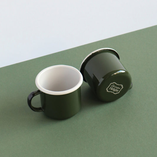 Heligan Enamel Mug - Forest Green