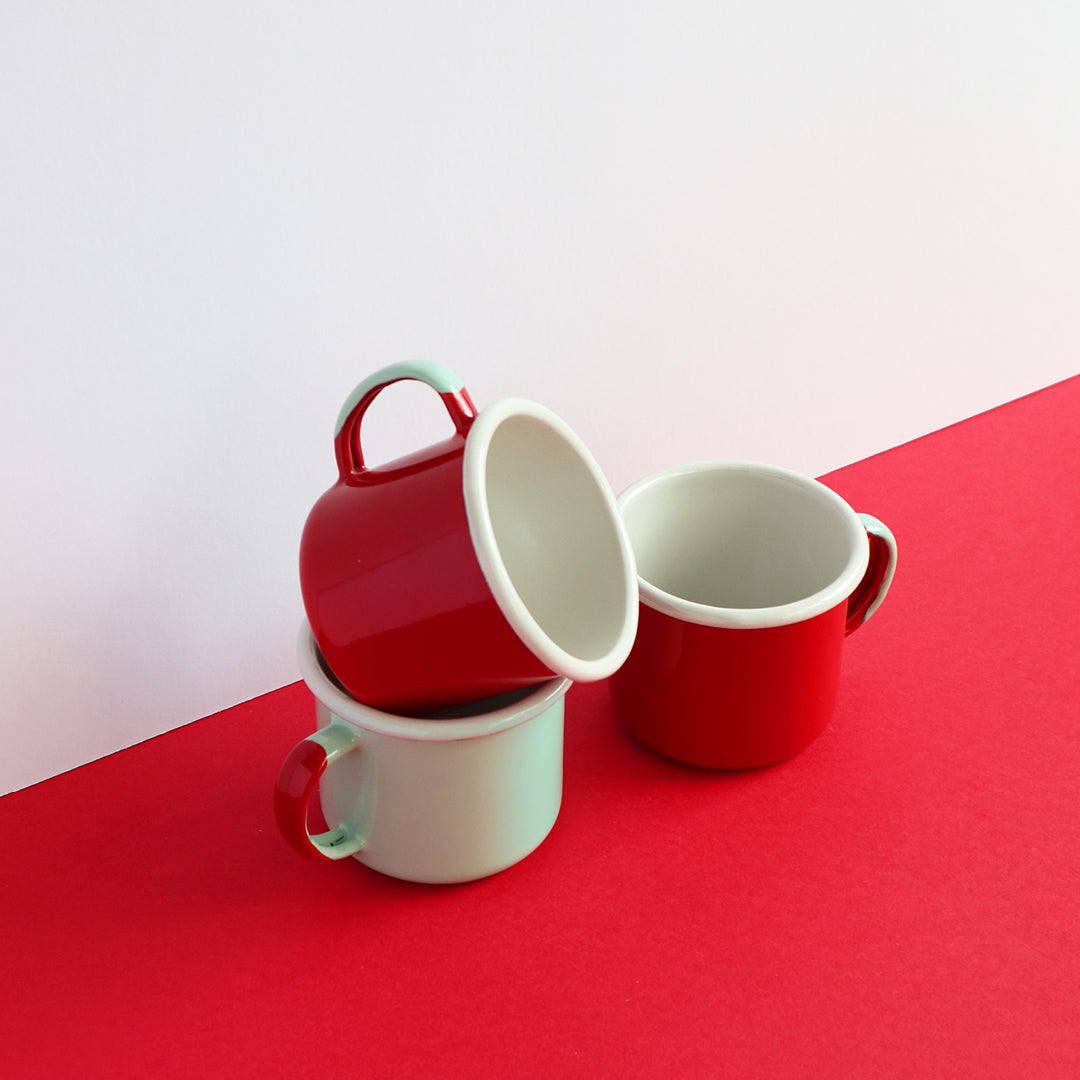 Heligan Enamel Mug - Carmin Red