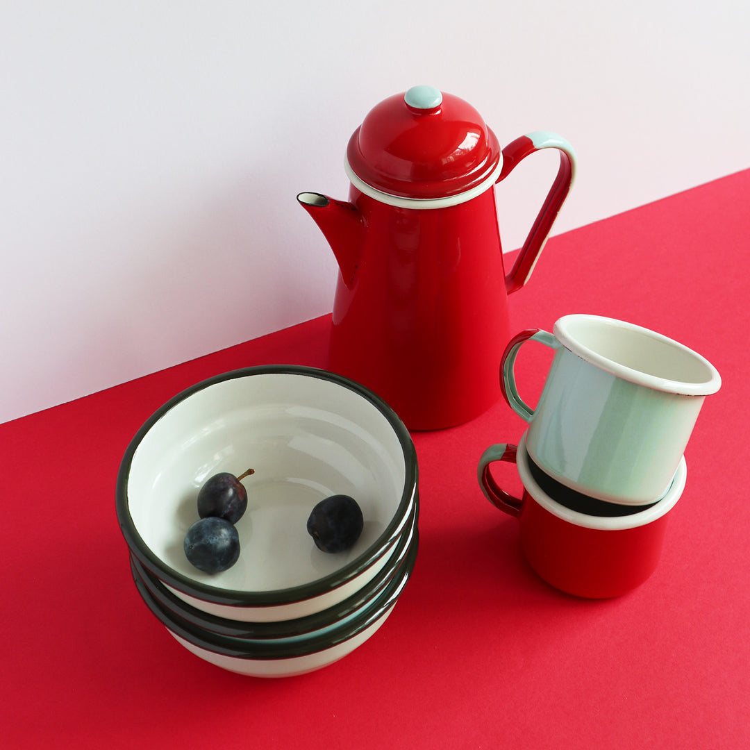 Heligan Enamel Mug - Pea Green