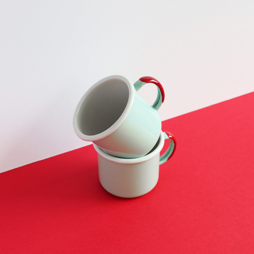 Heligan Enamel Mug - Pea Green