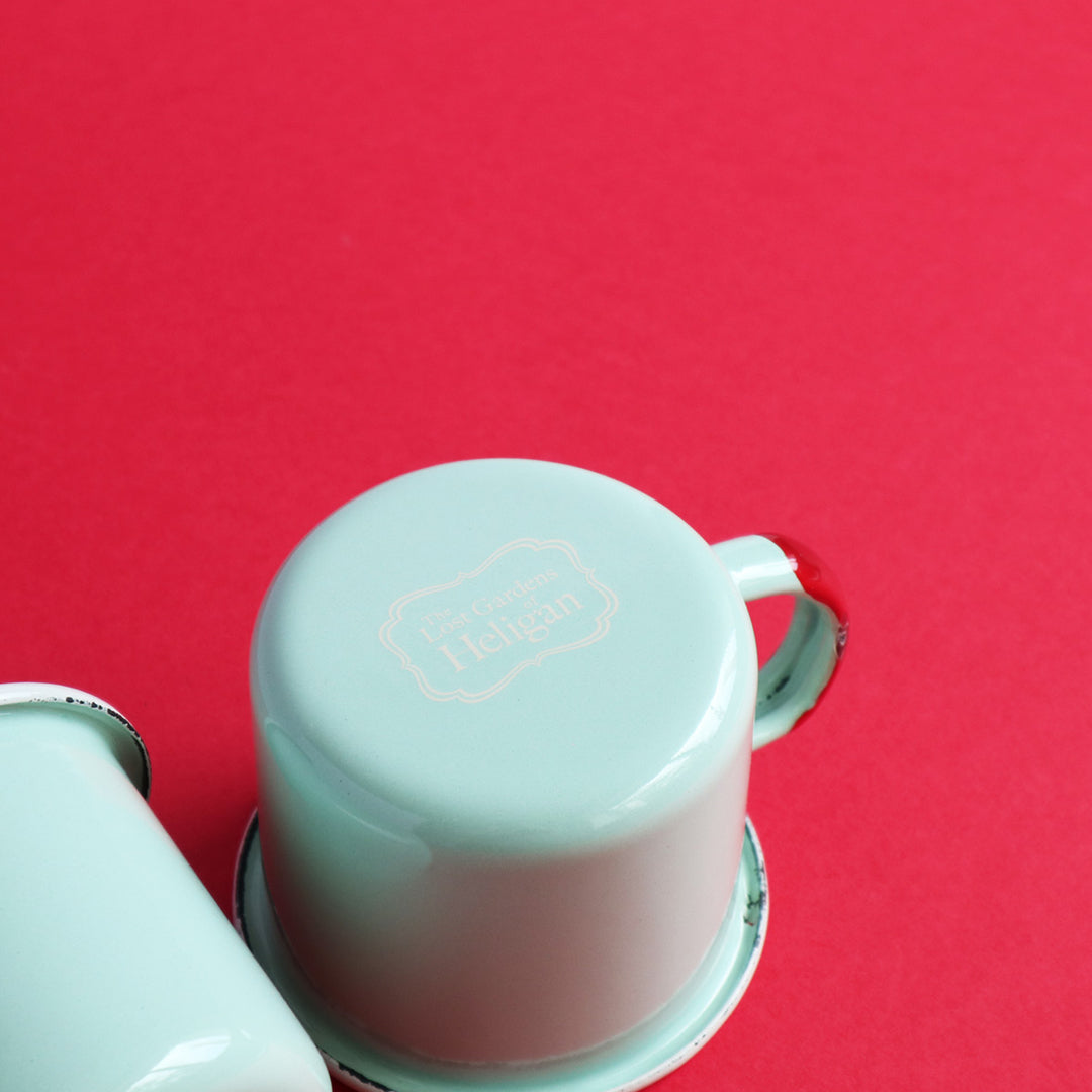 Heligan Enamel Mug - Pea Green