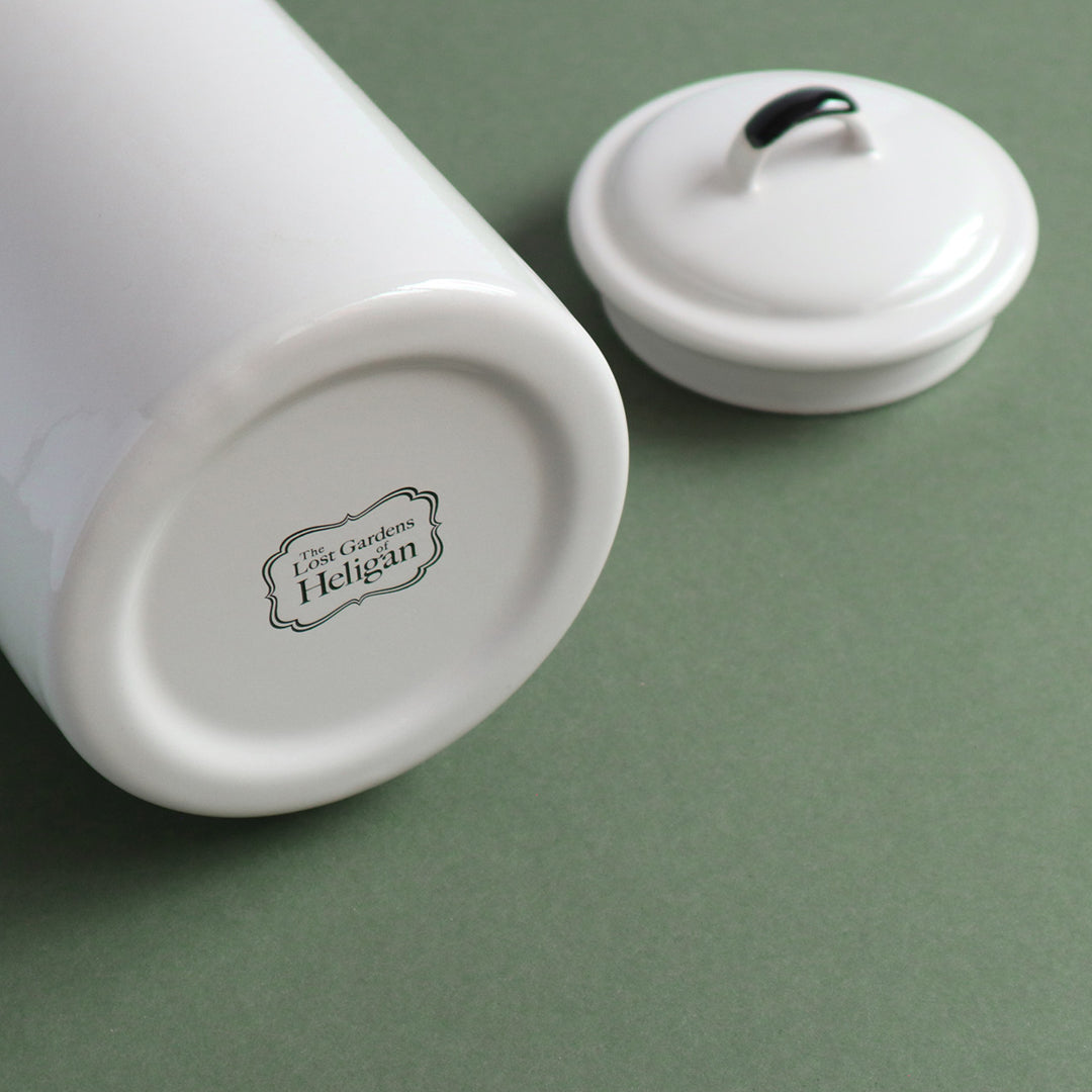 Heligan Enamel Milk Can - Soft Beige