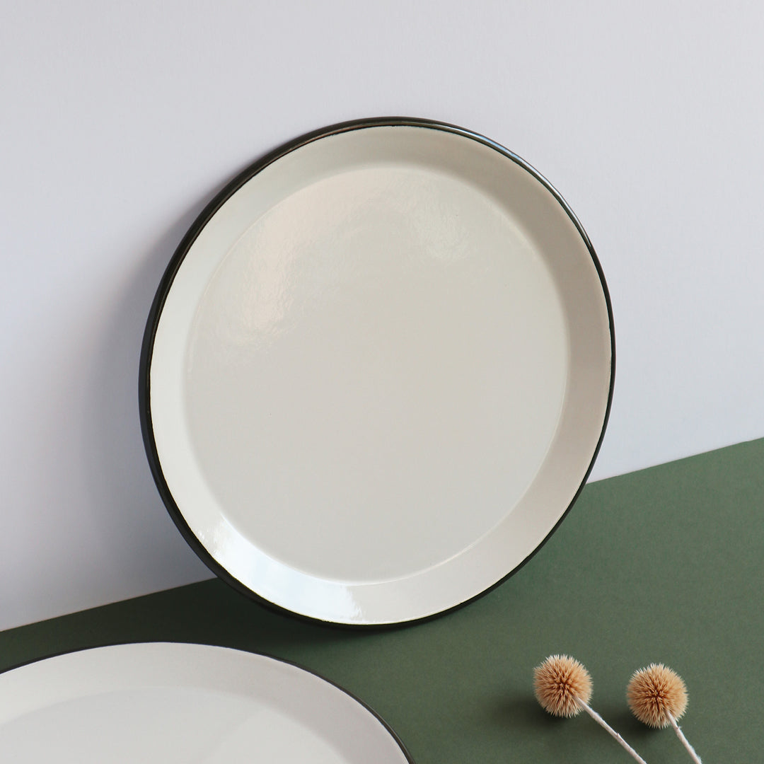 Heligan Enamel Tray - Light Beige
