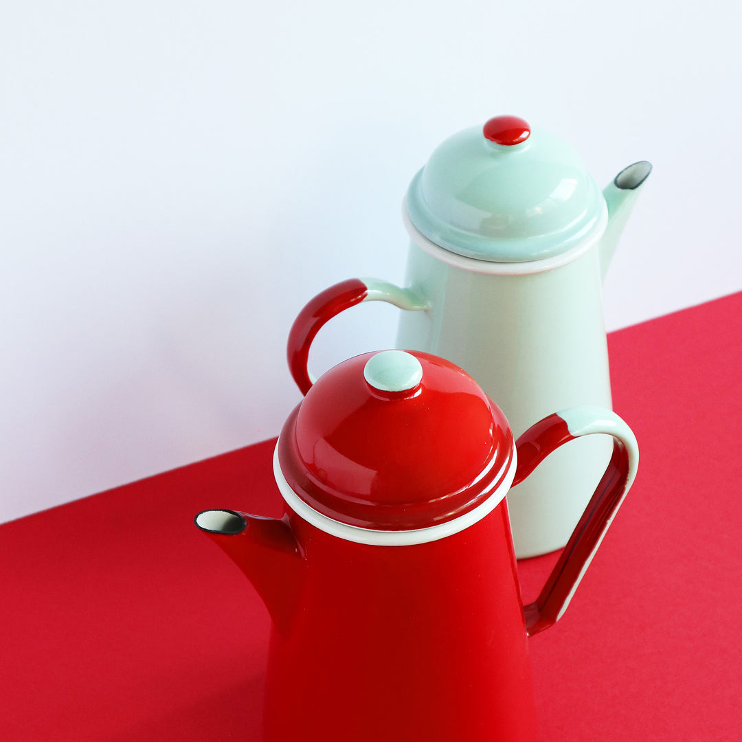 Heligan Coffee Pot - Carmin Red