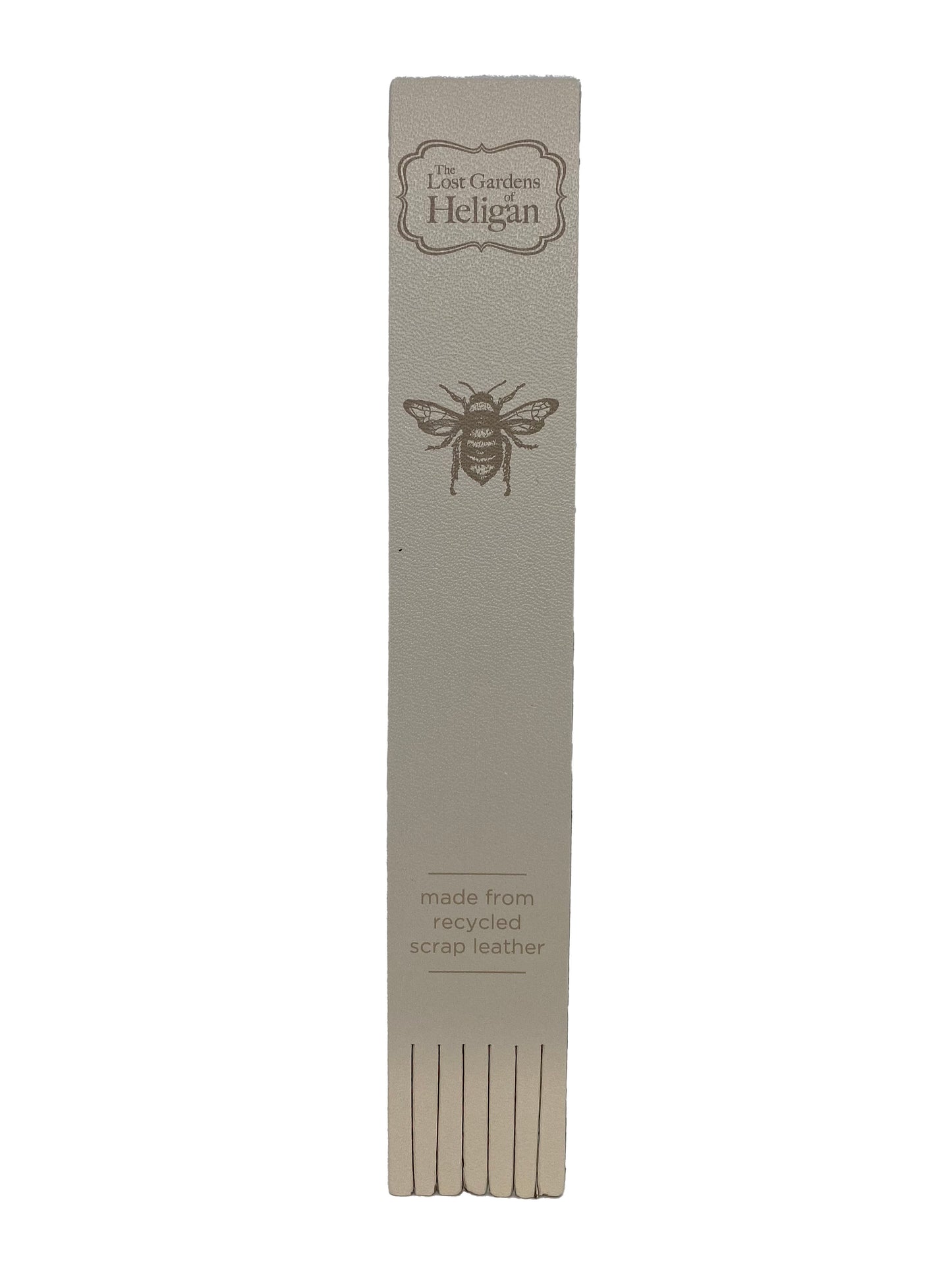 Cream Recycled Leather Bookmark