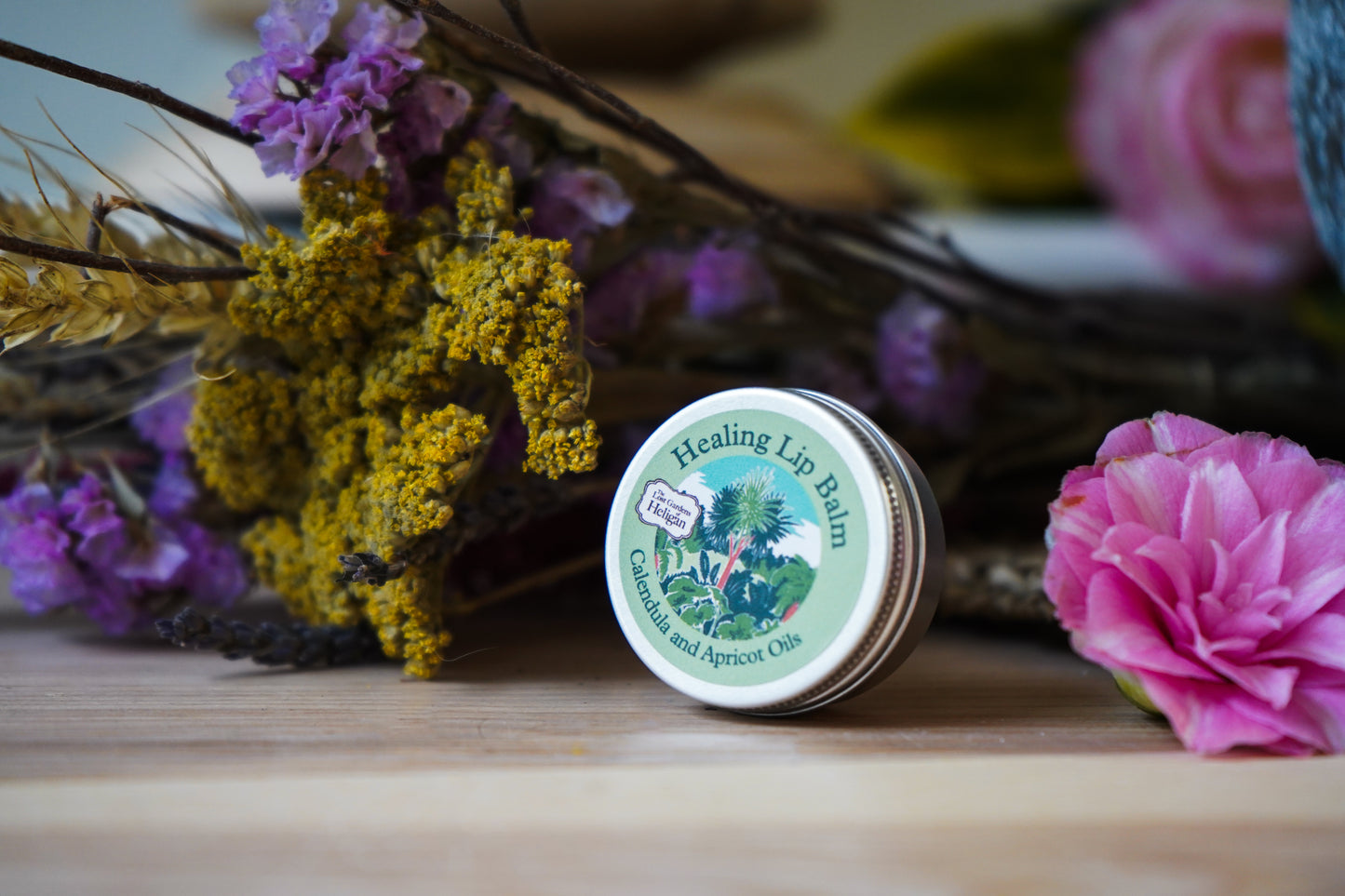 Healing Lip Balm: Calendula and Apricot Oils