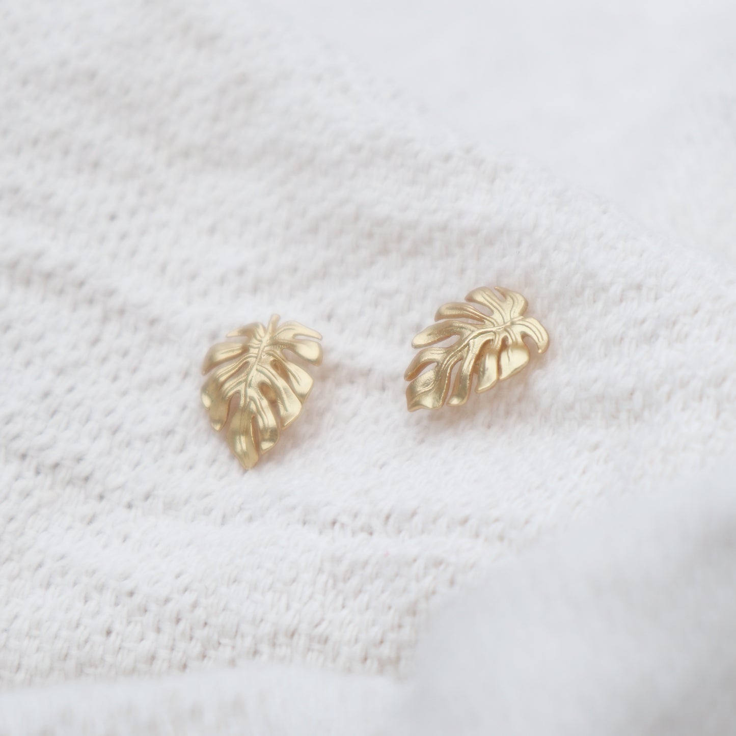 Monstera Leaf Studs
