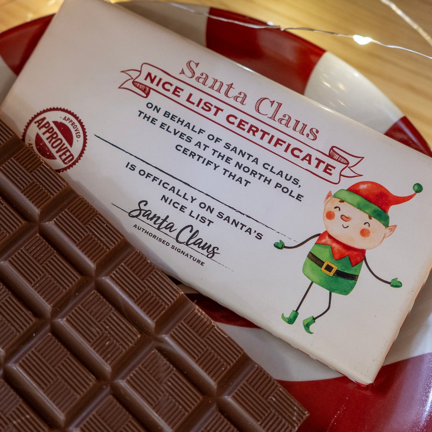 Nice List Certificate Chocolate Bar