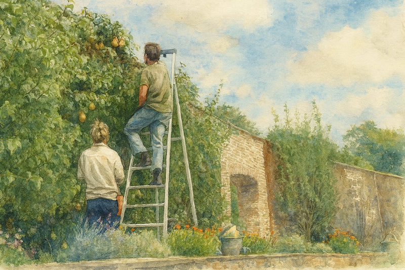 Pruning Pears on the Melon Garden Wall