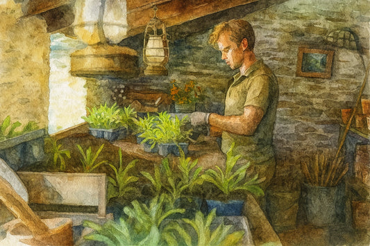 Potting on Sweet Williams