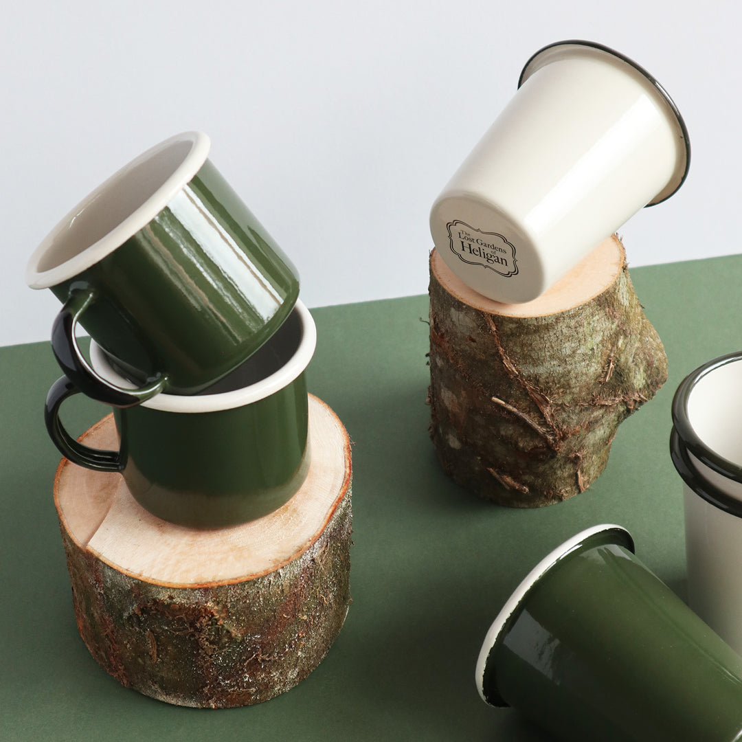 Heligan Enamel Mug - Forest Green