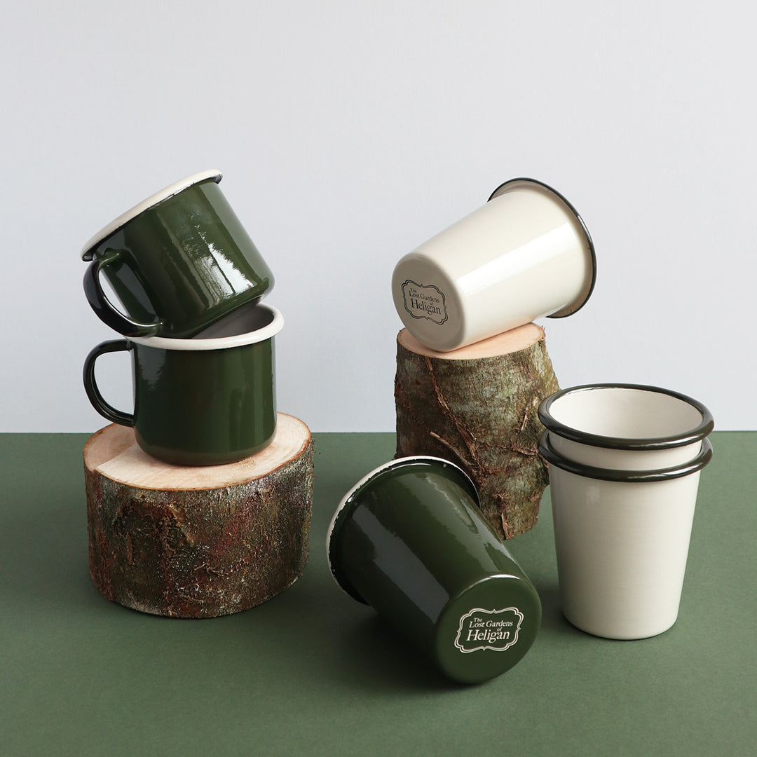 Heligan Enamel Mug - Forest Green