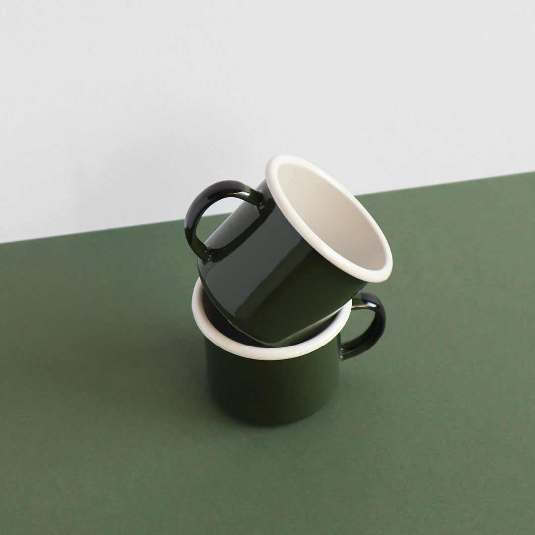 Heligan Enamel Mug - Forest Green