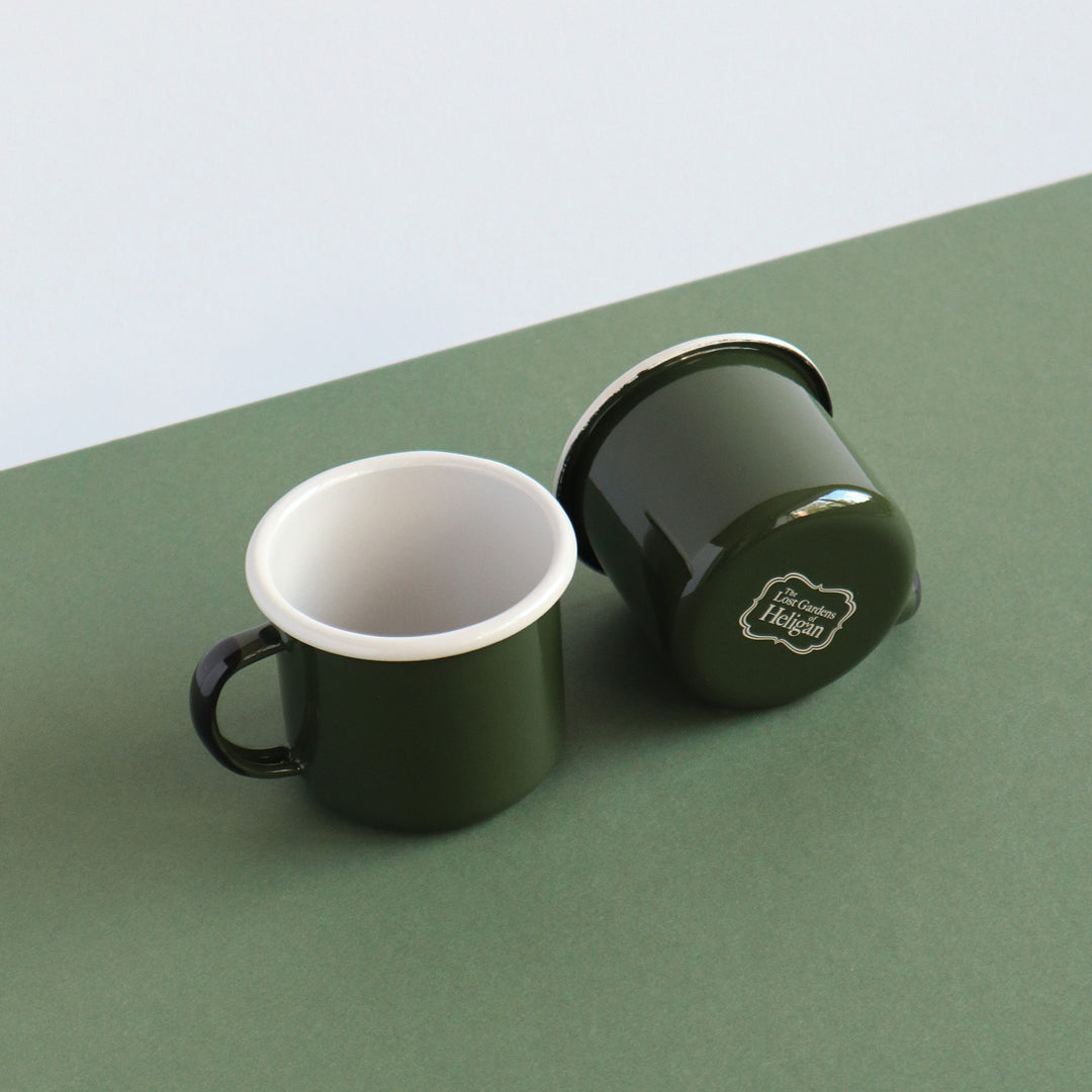Heligan Enamel Mug - Forest Green