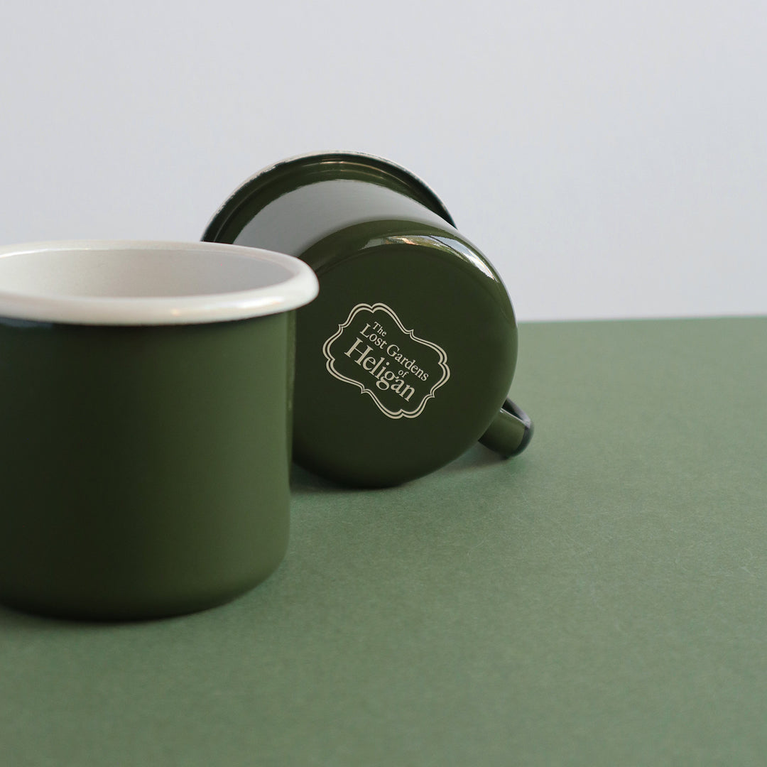 Heligan Enamel Mug - Forest Green