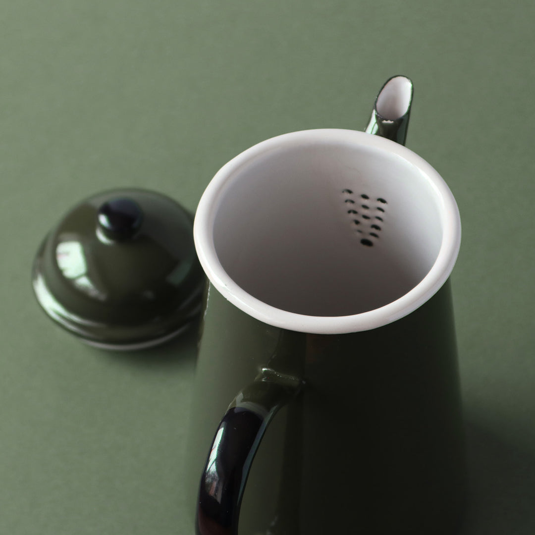 Heligan Coffee Pot - Forest Green