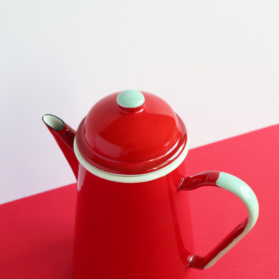 Heligan Coffee Pot - Carmin Red