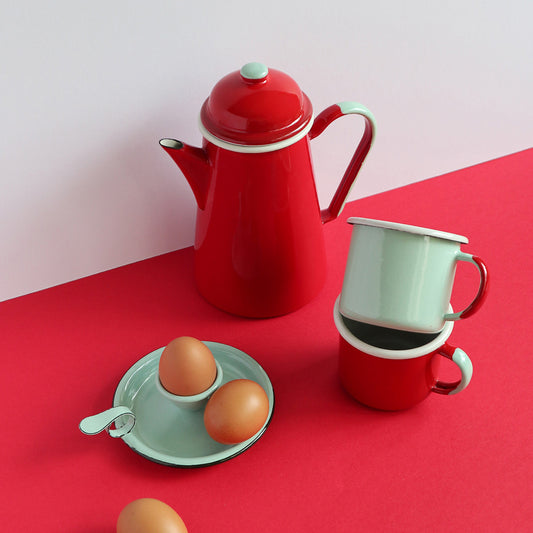 Heligan Coffee Pot - Carmin Red