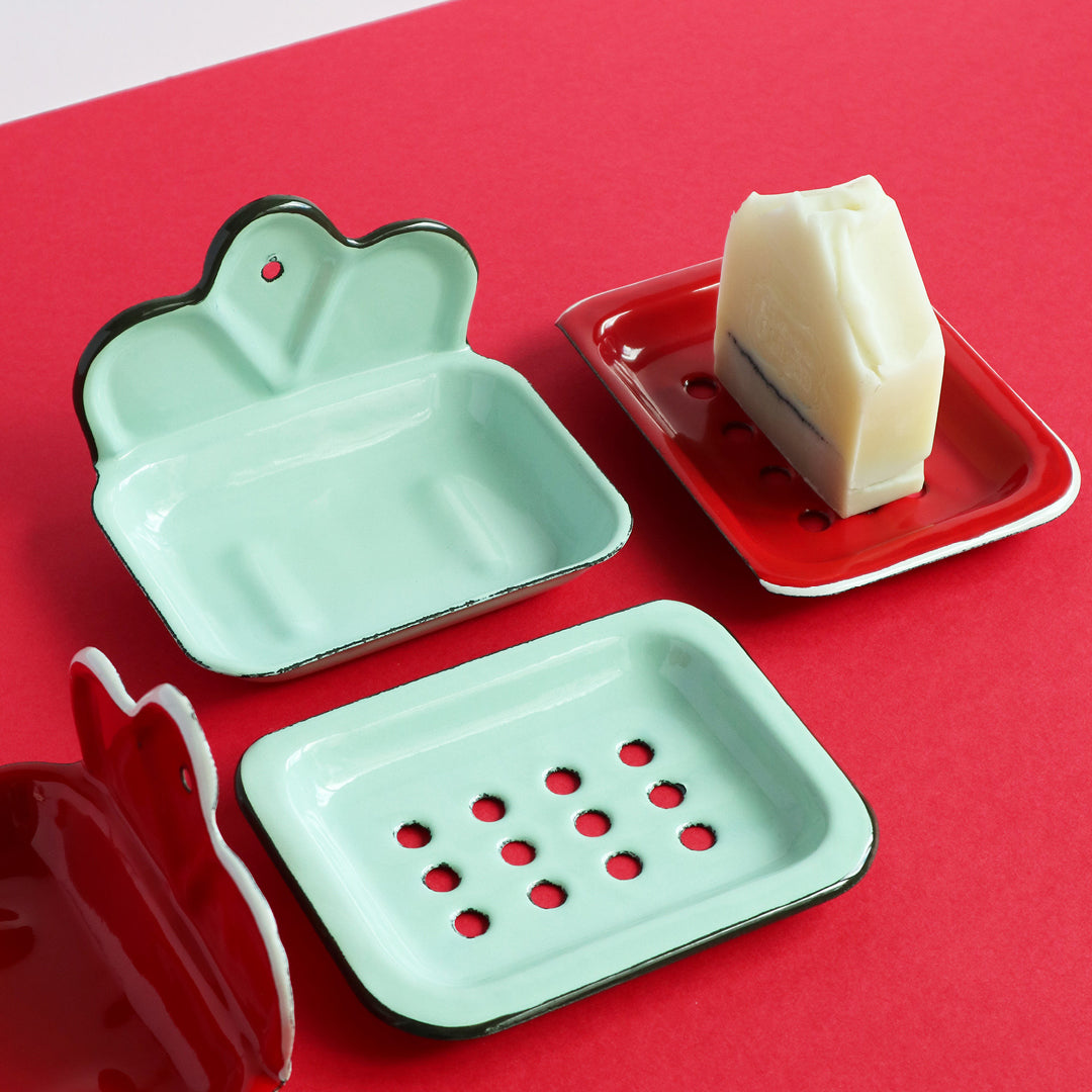 Heligan Hanging Soap Tray - Pea Green
