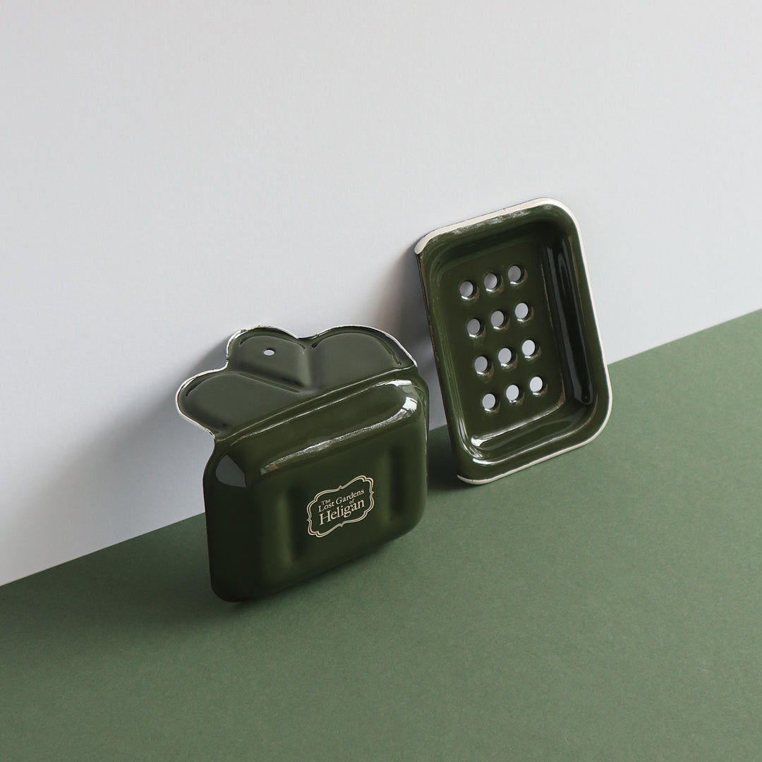 Heligan Hanging Soap Tray - Forest Green