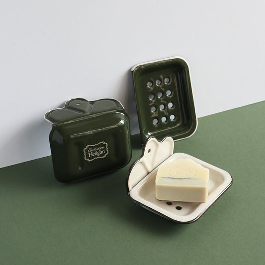 Heligan Hanging Soap Tray - Forest Green