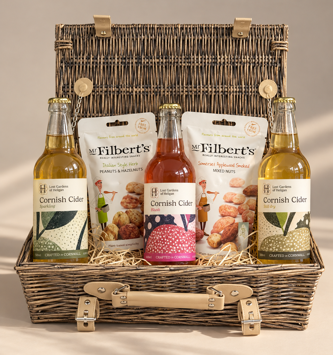 Heligan Cider and Savouries Hamper
