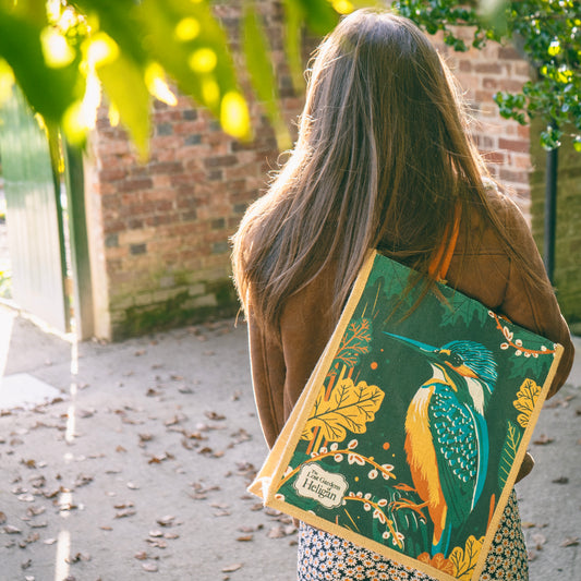 Heligan Kingfisher Jute Bag