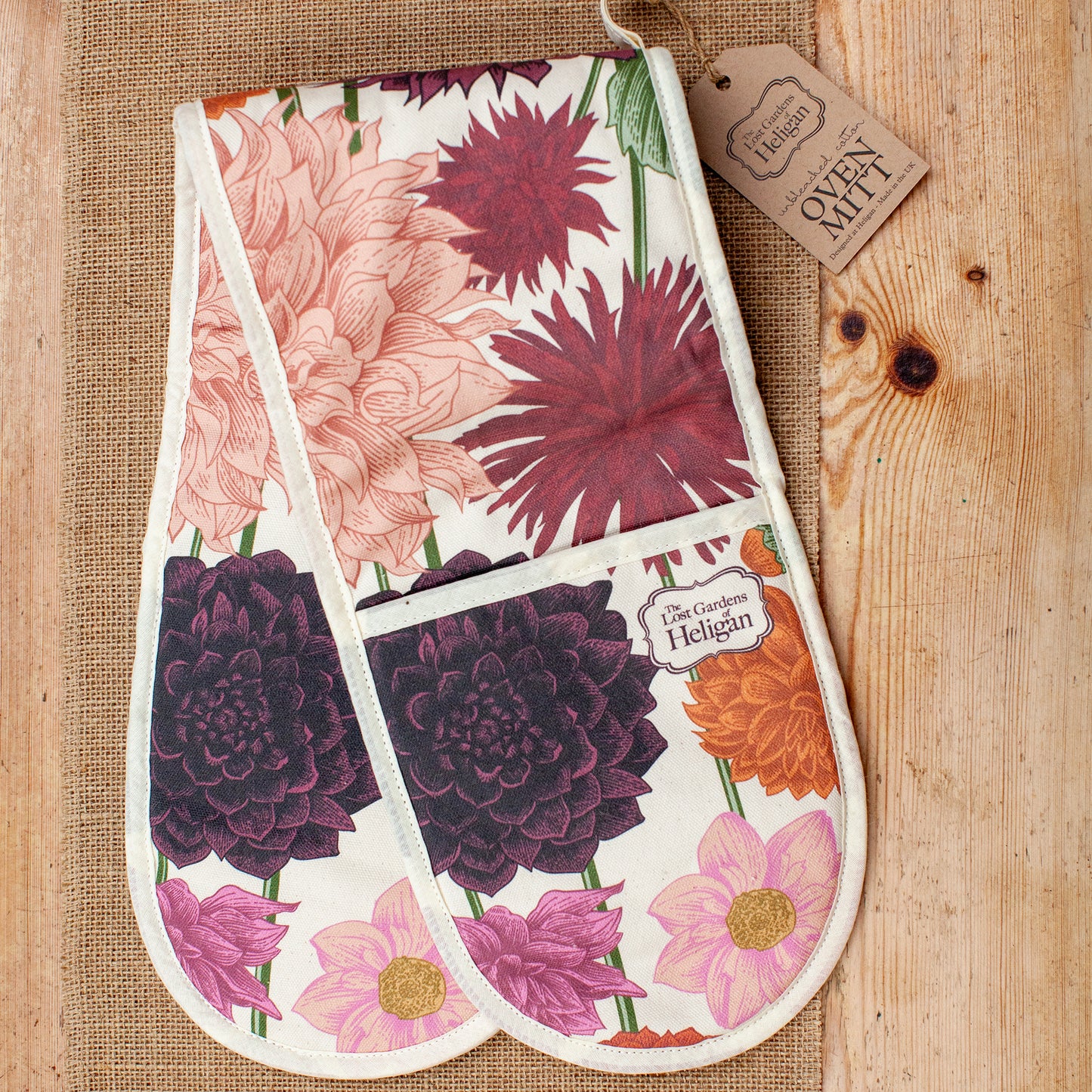 Heligan Dahlia Oven Mitt