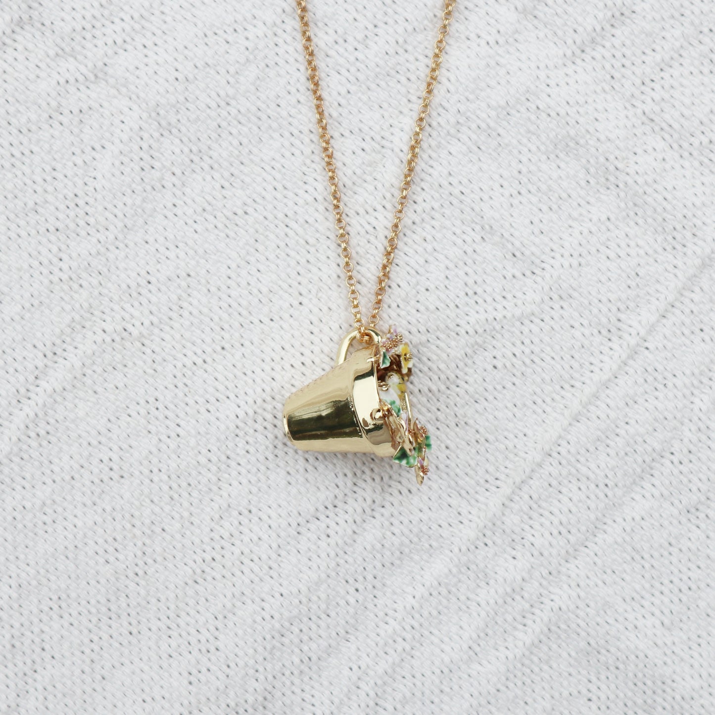 Dormouse in Flower Pot Pendant
