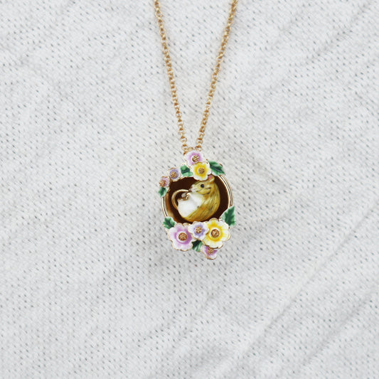 Dormouse in Flower Pot Pendant