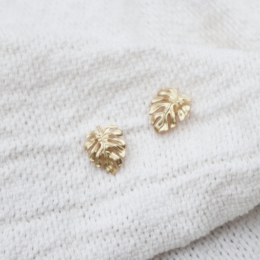 Monstera Leaf Studs