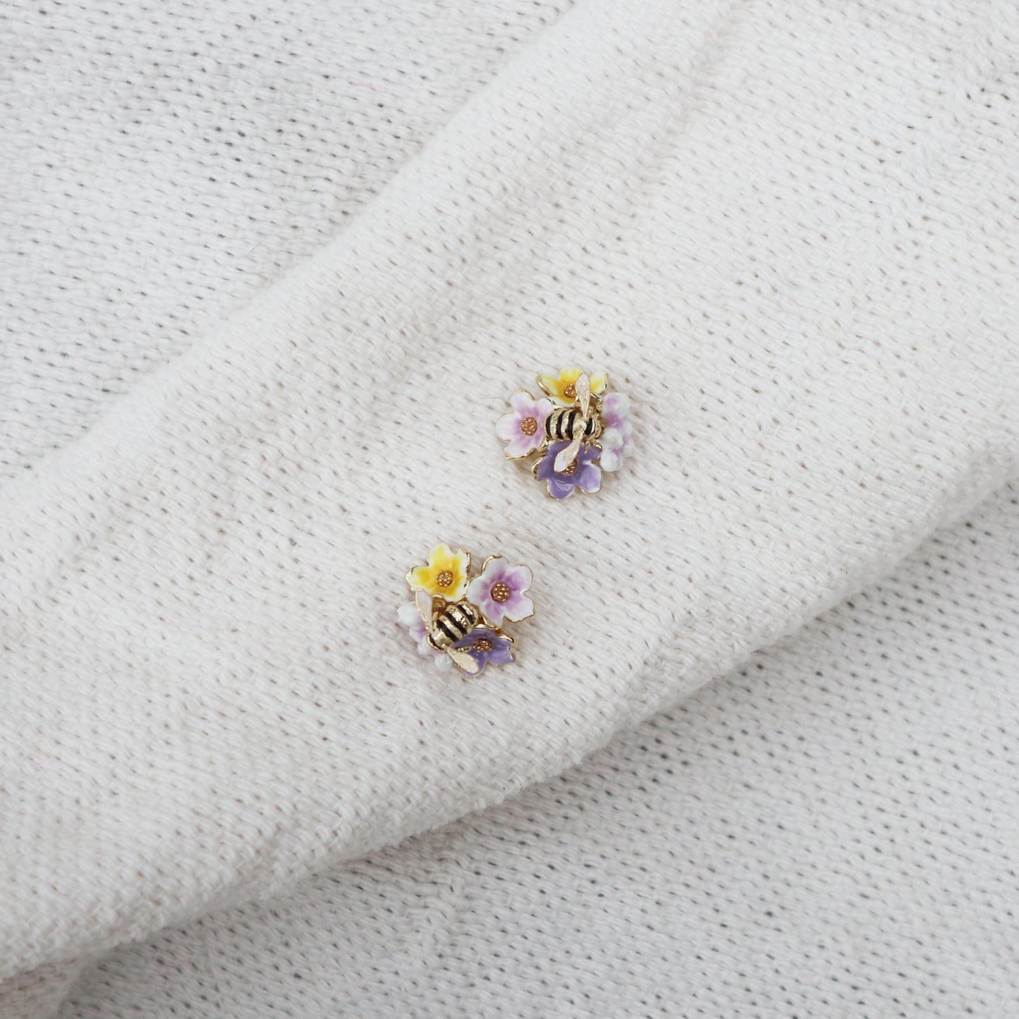 Bee and Flower Studs