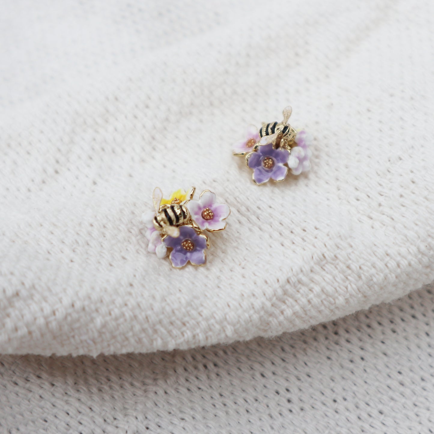 Bee and Flower Studs