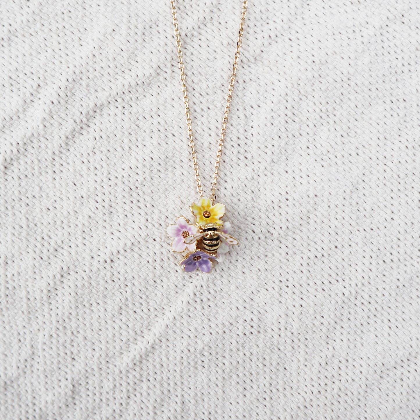 Bee and Flower Pendant