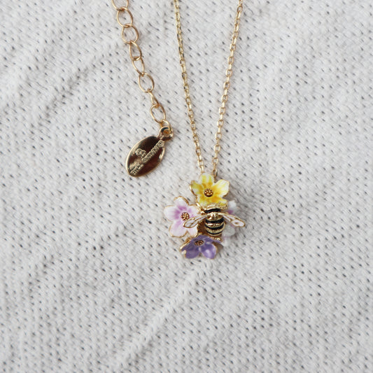 Bee and Flower Pendant