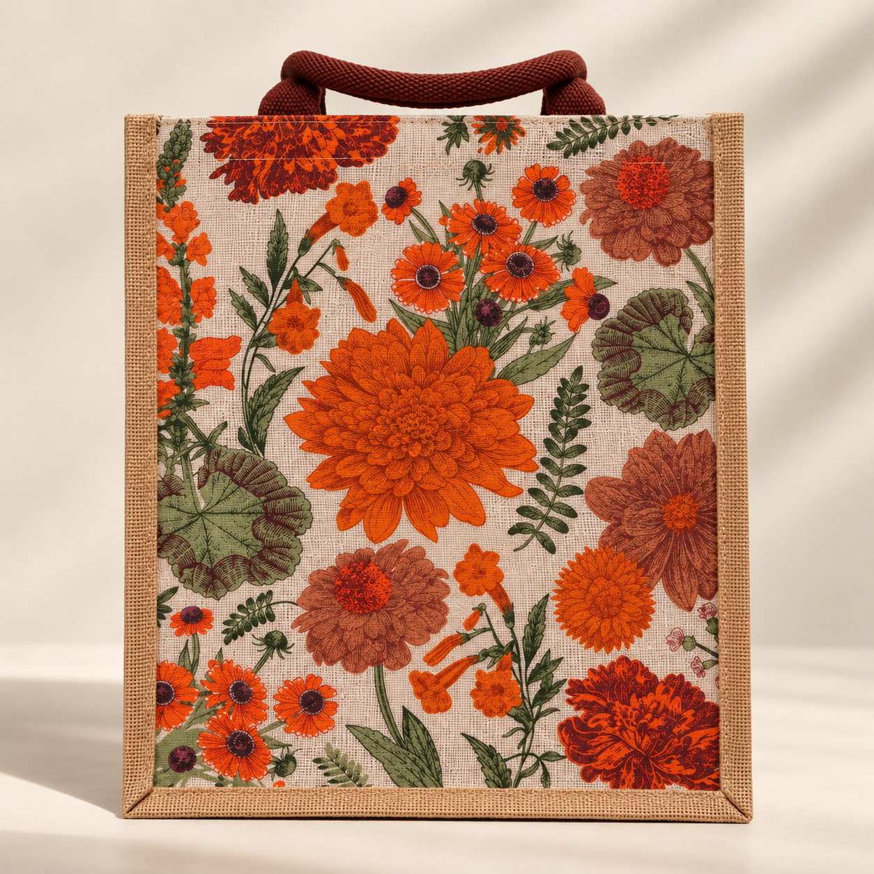 Floral Jute Bag