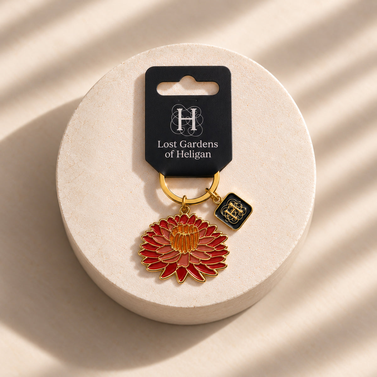 Heligan Dahlia Charm Keyring