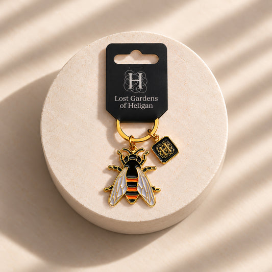 Heligan Bee Charm Keyring